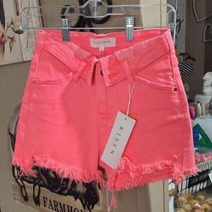 Risen Women's Pink Denim Shorts